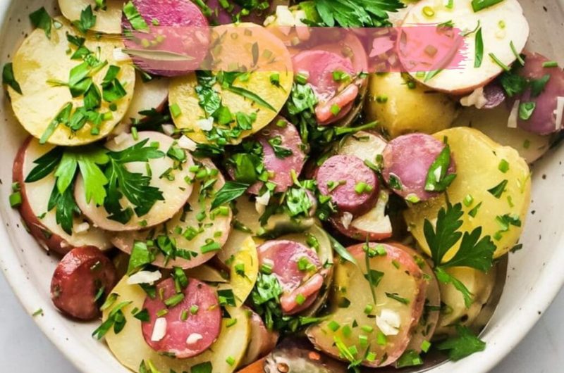 french potato with fresh herbs