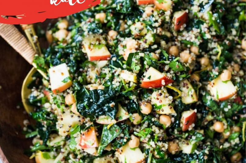 quinoa salad with apple and kale