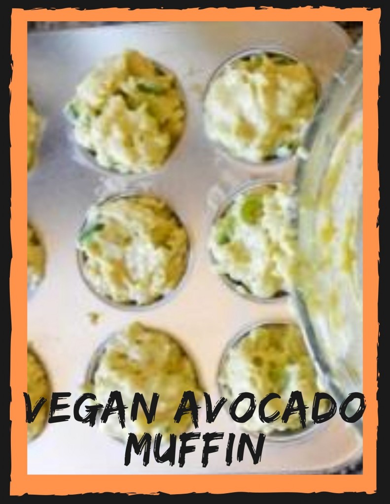 vegan avocado muffin