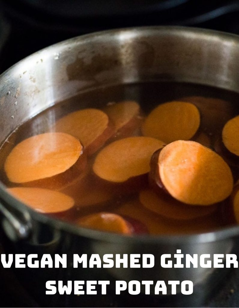 vegan mashed ginger sweet potato